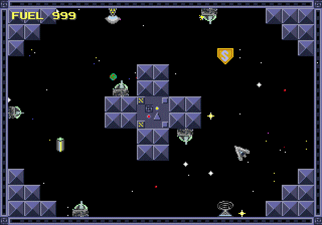 Action 52 (Genesis) screenshot: Dark Syne, reminiscent of Asteroids