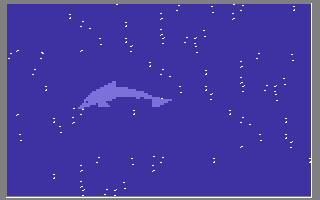 The Dolphin's Pearl (Commodore 64) screenshot: Swimming merrily