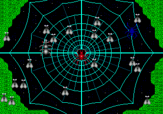 Action 52 (Genesis) screenshot: Spidey: eat all the flies before the other spiders do.