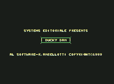 Ducky Dan (Commodore 64) screenshot: Title Screen