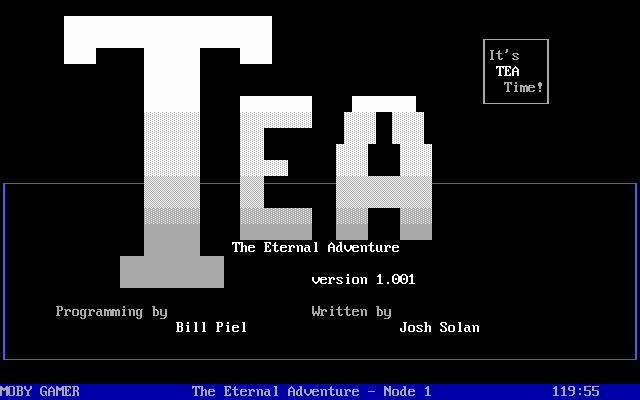 The Eternal Adventure (DOS) screenshot: Start screen