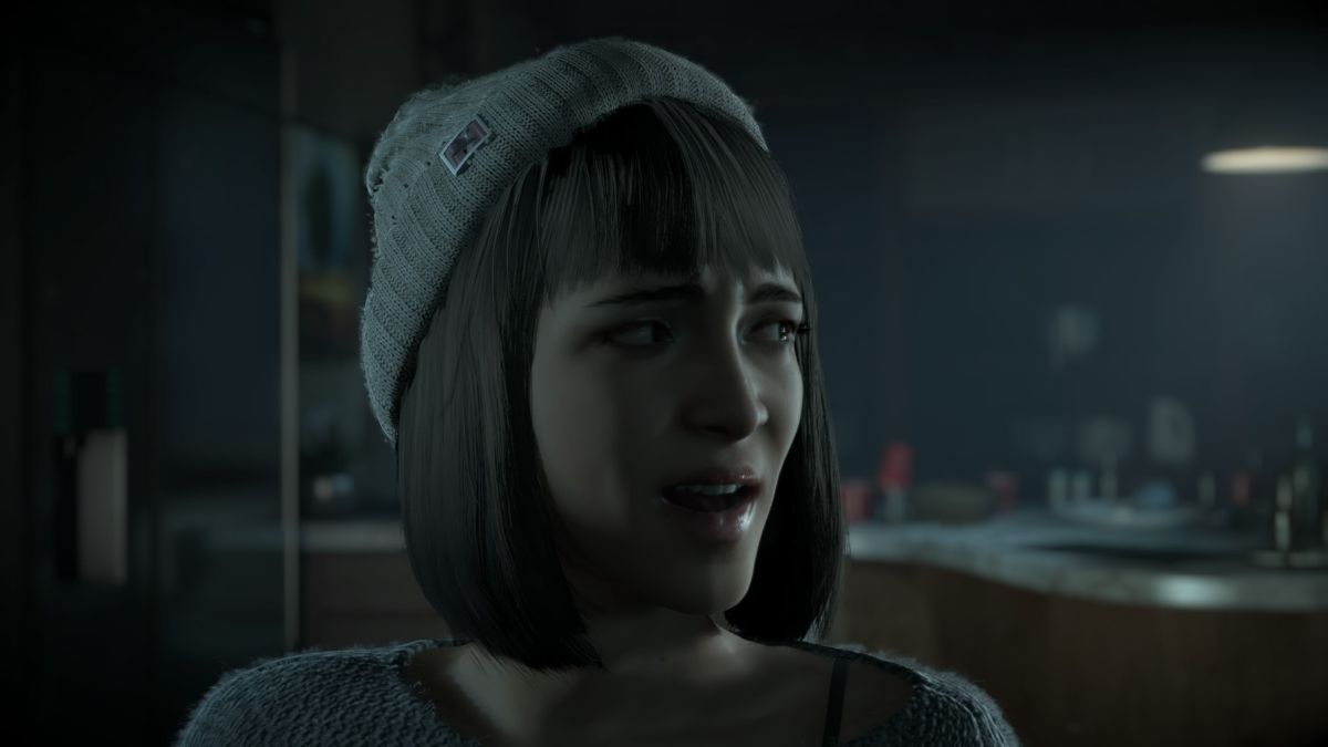 Until Dawn (PlayStation 4) screenshot: Beth in the prologue chapter