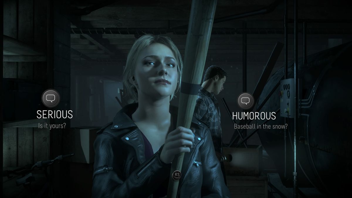 Until Dawn (PlayStation 4) screenshot: It is good to keep track of locations of possible weapons... you might need them before too long