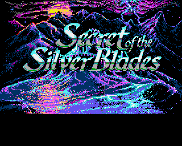 Secret of the Silver Blades (Amiga) screenshot: Title screen #3