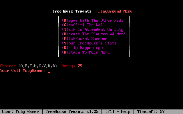 Screenshot of Treehouse Truants (DOS, 1994) - MobyGames