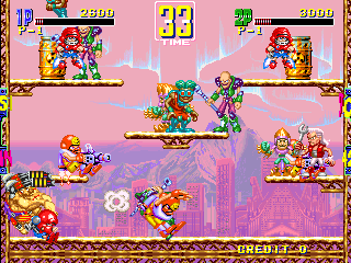 Funky Jet (Arcade) screenshot: A lot of enemies