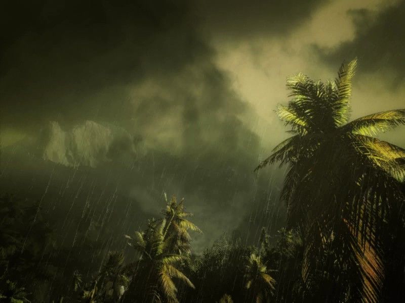 Paradise (Windows) screenshot: A tropical storm in the opening cinematic