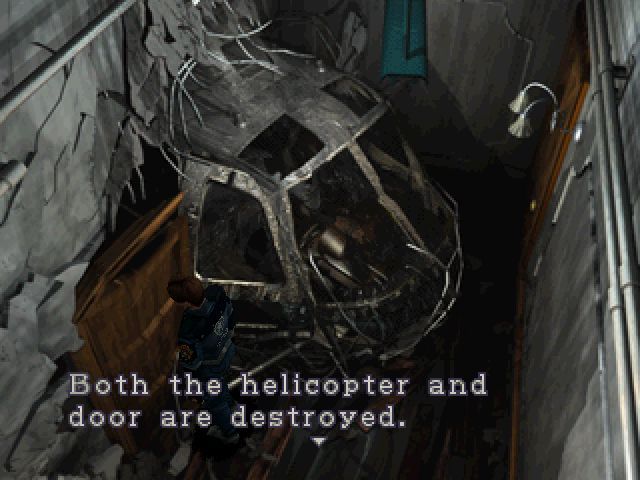 Resident Evil 2 (Windows) screenshot: Bad landing