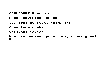 Pyramid of Doom (Commodore 64) screenshot: Startup