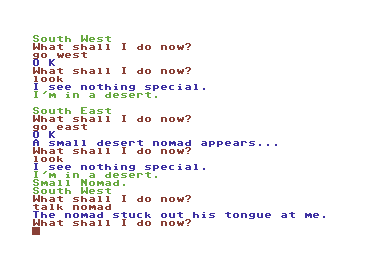 Pyramid of Doom (Commodore 64) screenshot: How rude