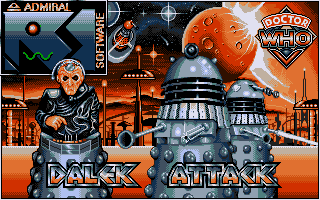 Dalek Attack (DOS) screenshot: Title screen