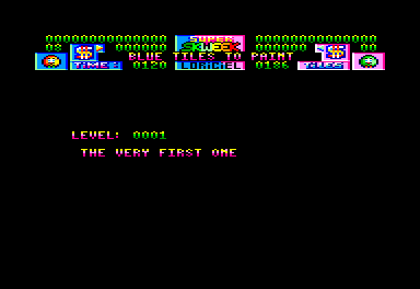 Super Skweek (Amstrad CPC) screenshot: Level Information