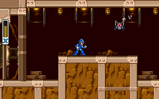 Mega Man X (DOS) screenshot: Watch out for bats.