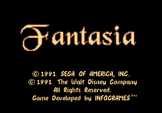 Fantasia (Genesis) screenshot: Title screen