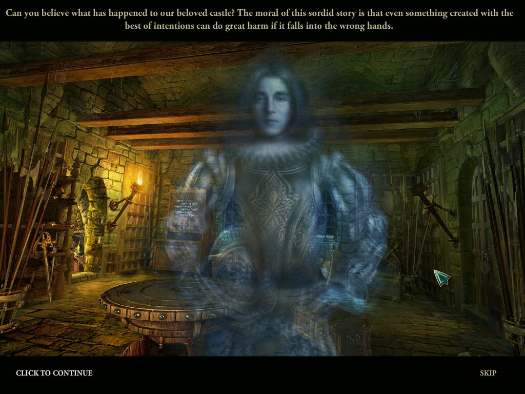 Echoes of the Past: The Citadels of Time (Windows) screenshot: The Prince and armory