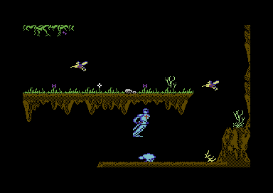 Camelot Warriors (Commodore 64) screenshot: Jumping over a rat