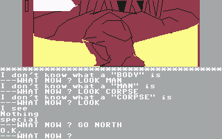 Arrow of Death: Part I (Commodore 64) screenshot: Outside