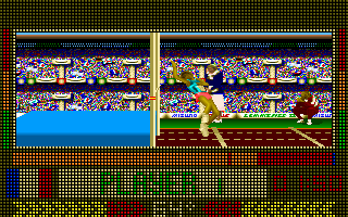 The Carl Lewis Challenge (DOS) screenshot: Truly poetry in motion