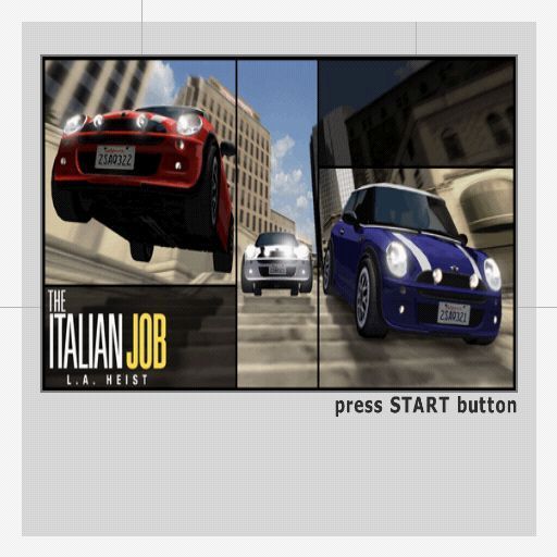 The Italian Job (PlayStation 2) screenshot: The game's title screen