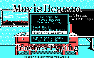 Mavis Beacon Teaches Typing! (DOS) screenshot: Main Menu