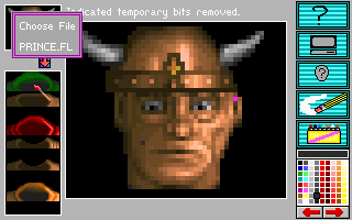 Challenge of the Five Realms (DOS) screenshot: Draw your own face? A nice option to have... now if only I had a modicum of artistic talent 8)