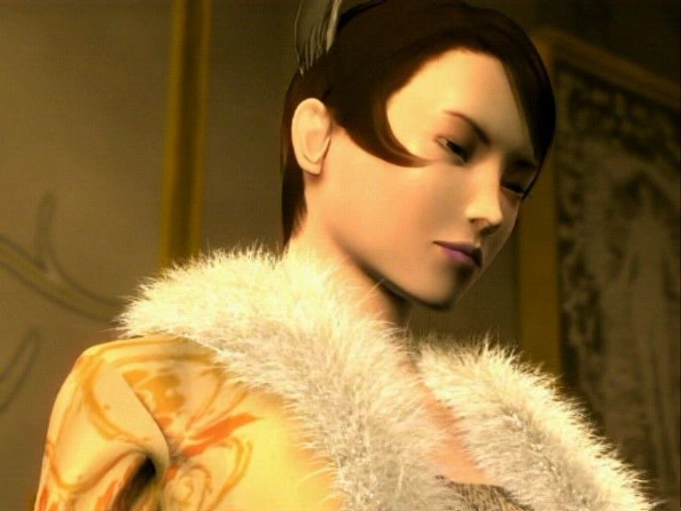 Glass Rose (PlayStation 2) screenshot: Another high-class lady entering the scene