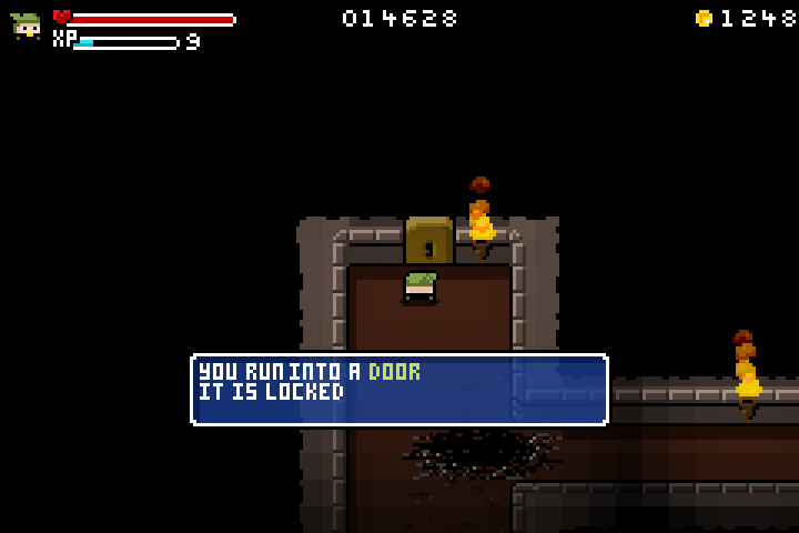 Heroes of Loot (Windows) screenshot: The exit is locked. I need a key.