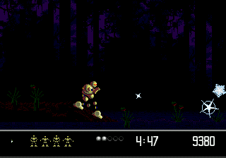 Vectorman 2 (Genesis) screenshot: Dark swamp