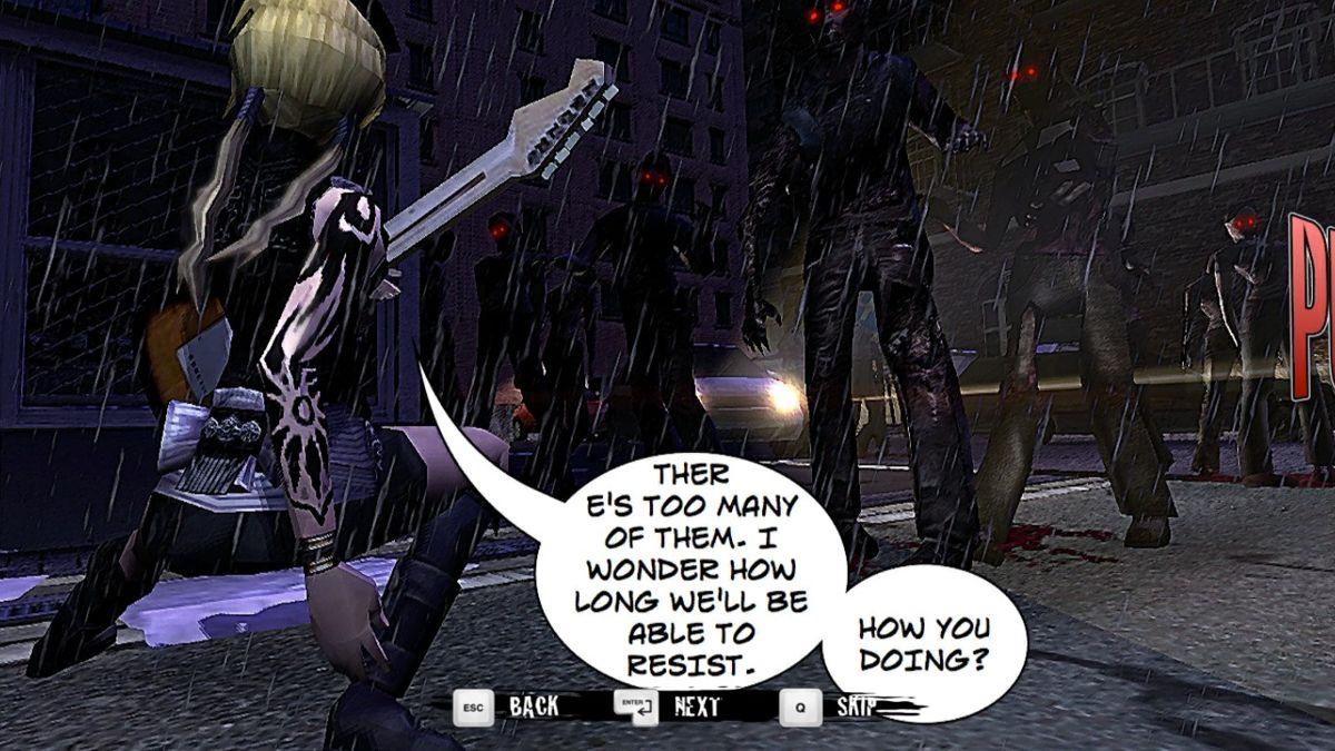 Rock Zombie (Windows) screenshot: Another comic sequence