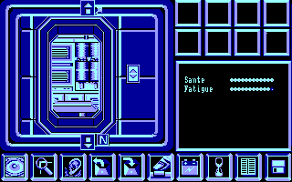 Star Trap (Amstrad CPC) screenshot: Near Elevator...