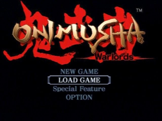 Onimusha: Warlords (PlayStation 2) screenshot: Main menu