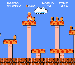 Super Mario Bros. (NES) screenshot: Classic mushroom look