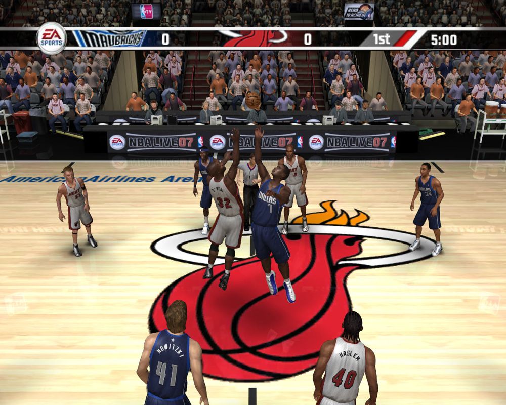 NBA Live 07 (Windows) screenshot: 1st period start