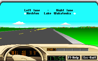 Ford Simulator 5.0 (DOS) screenshot: Choose the Way
