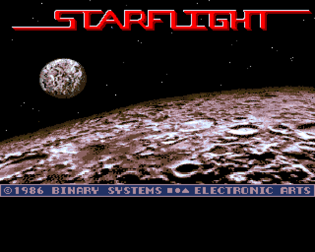 Starflight (Amiga) screenshot: Title screen