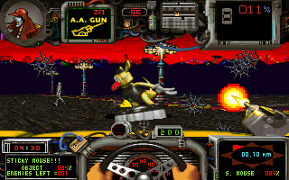 Quarantine II: Road Warrior (DOS) screenshot: There are some strange bosses in Quarantine 2.