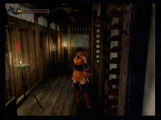 Onimusha: Warlords (PlayStation 2) screenshot: Girl power. During the course of the game you'll occassionally take control of Samanosuke's female ninja companion.