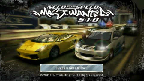 Need for Speed: Most Wanted 5-1-0 (PSP) screenshot: Title screen