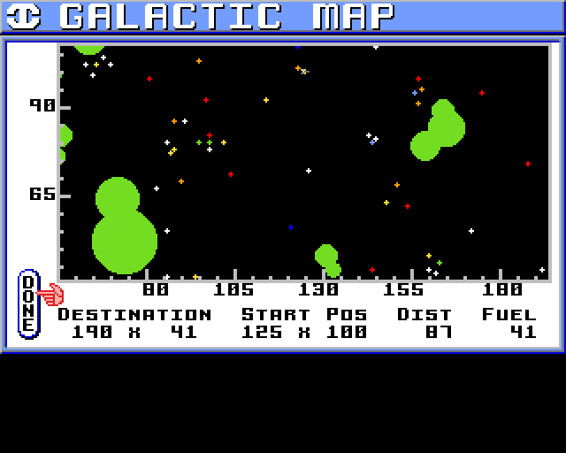 Starflight (Amiga) screenshot: Starmap