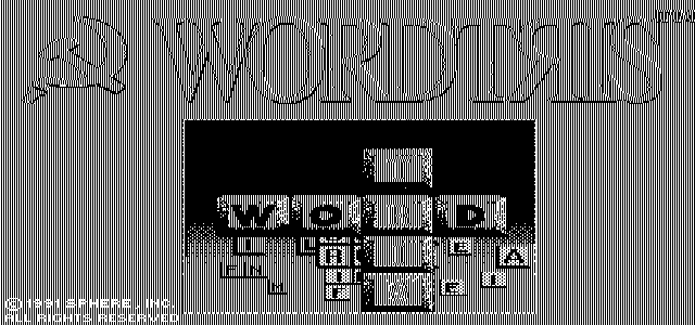Wordtris (DOS) screenshot: Title screen (Hercules)