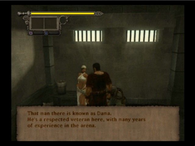 Shadow of Rome (PlayStation 2) screenshot: Talking to Claudia