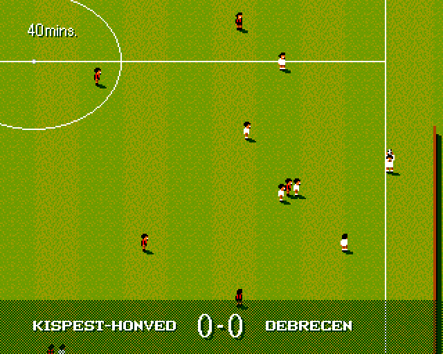 Sensible World of Soccer (Amiga) screenshot: A "throw in" for the opponent