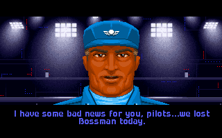 Wing Commander: The Secret Missions 2 - Crusade (DOS) screenshot: Bossman is dead...