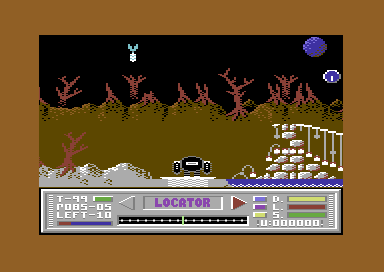 Knight Games 2: Space Trilogy (Commodore 64) screenshot: Combat robot.