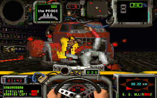 Quarantine II: Road Warrior (DOS) screenshot: Destruction Derby