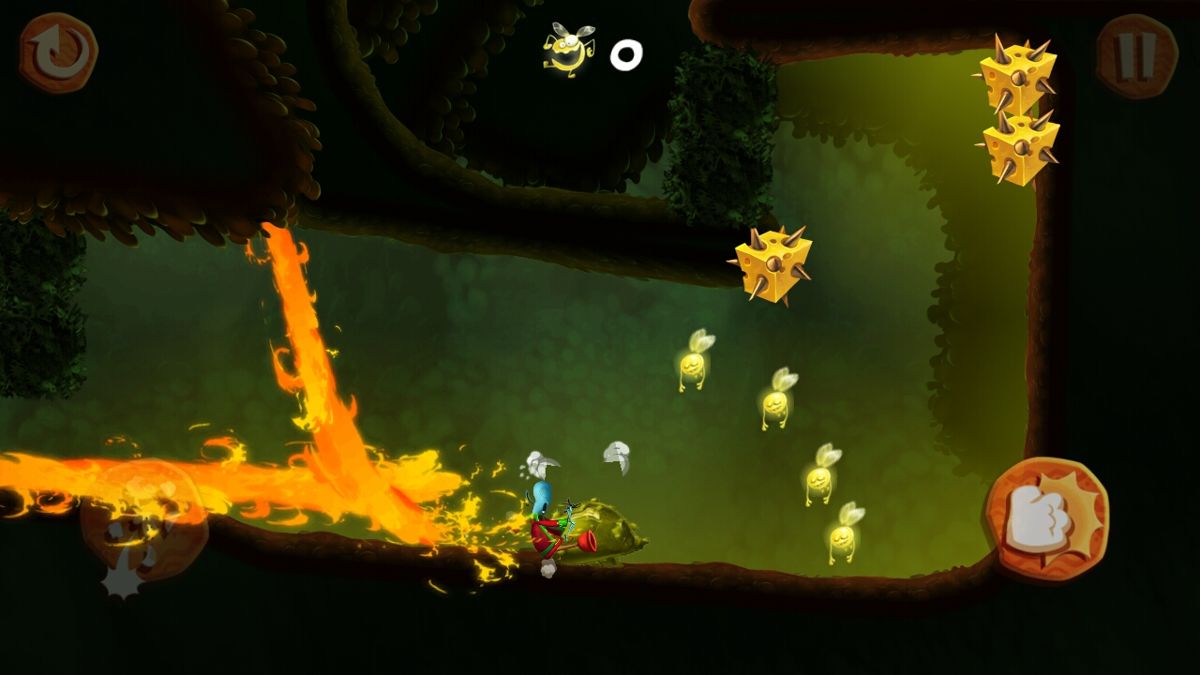 Rayman Fiesta Run (Android) screenshot: Burnt