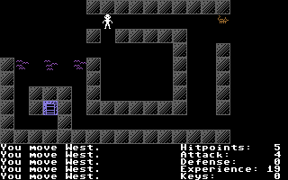 Dungeon Crawl (Commodore 64) screenshot: Level 2.