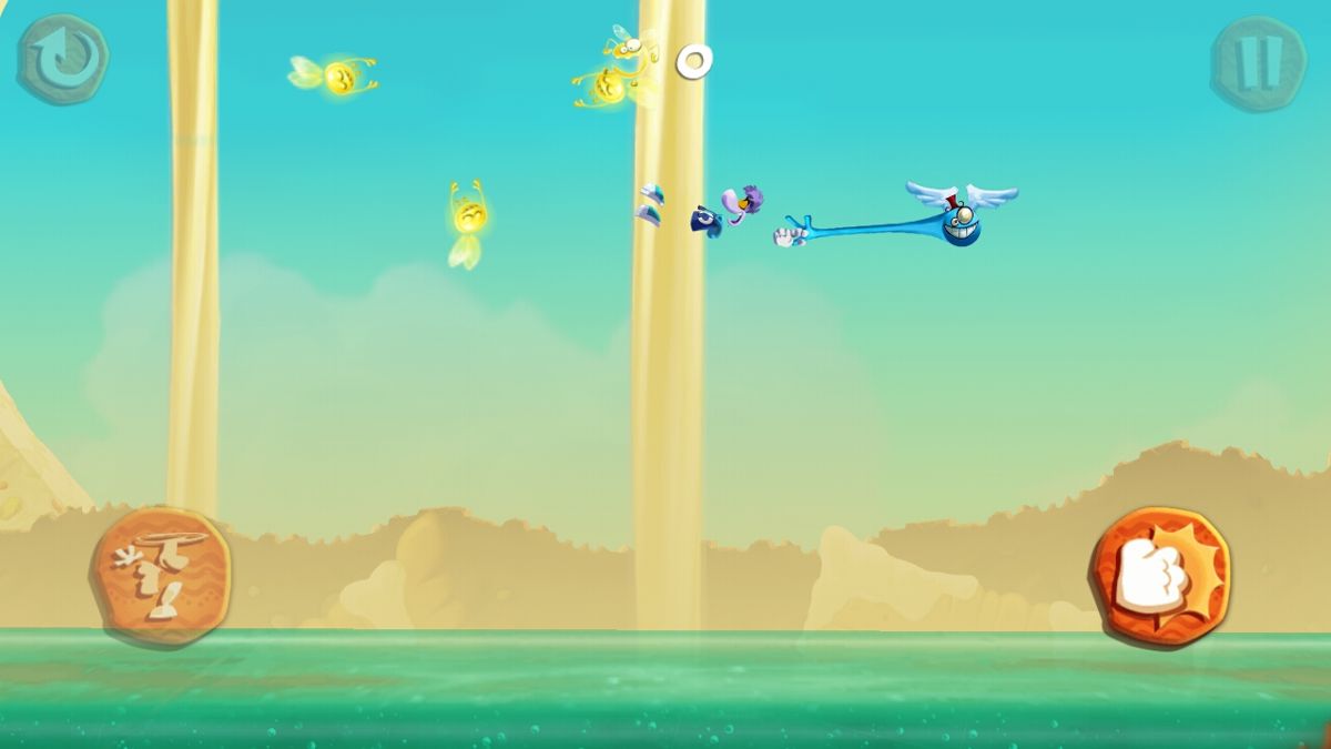 Rayman Fiesta Run (Android) screenshot: Swinging
