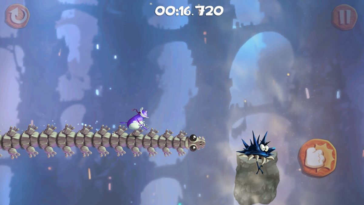 Rayman Fiesta Run (Android) screenshot: Learn to jump at the right moments