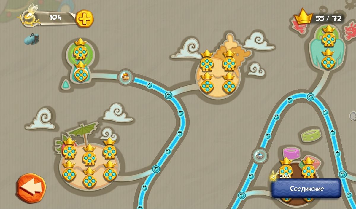 Rayman Fiesta Run (Android) screenshot: World map